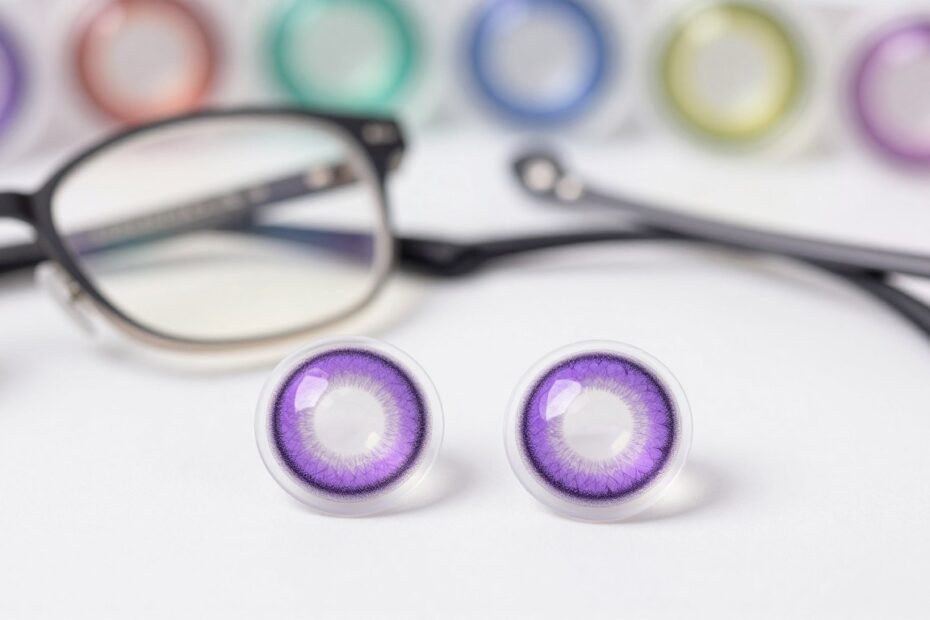 Fioletowe soczewki
