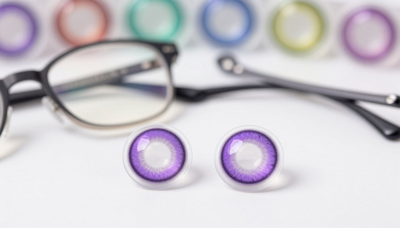 Fioletowe soczewki
