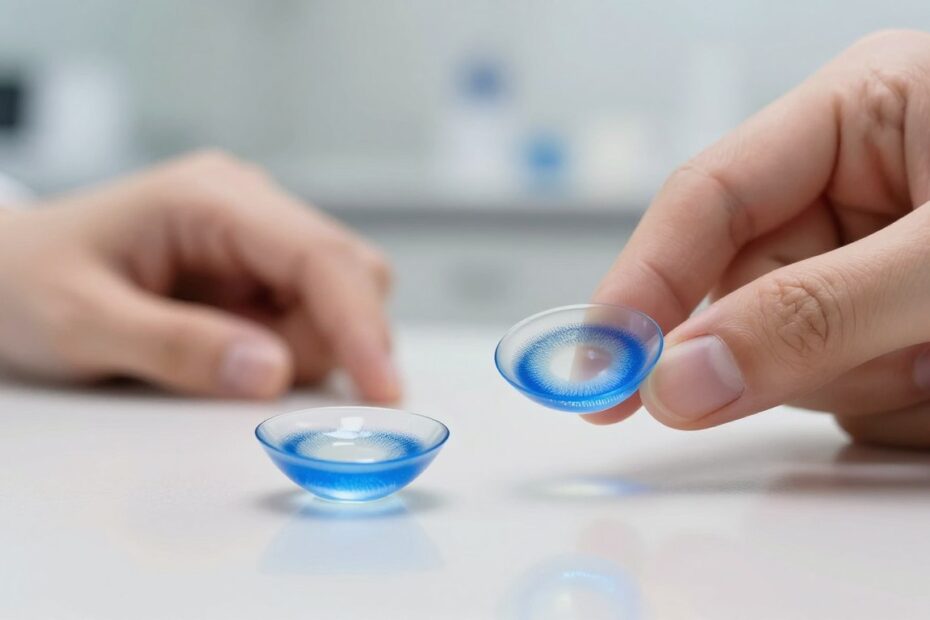 Soczewki kontaktowe niebieskie