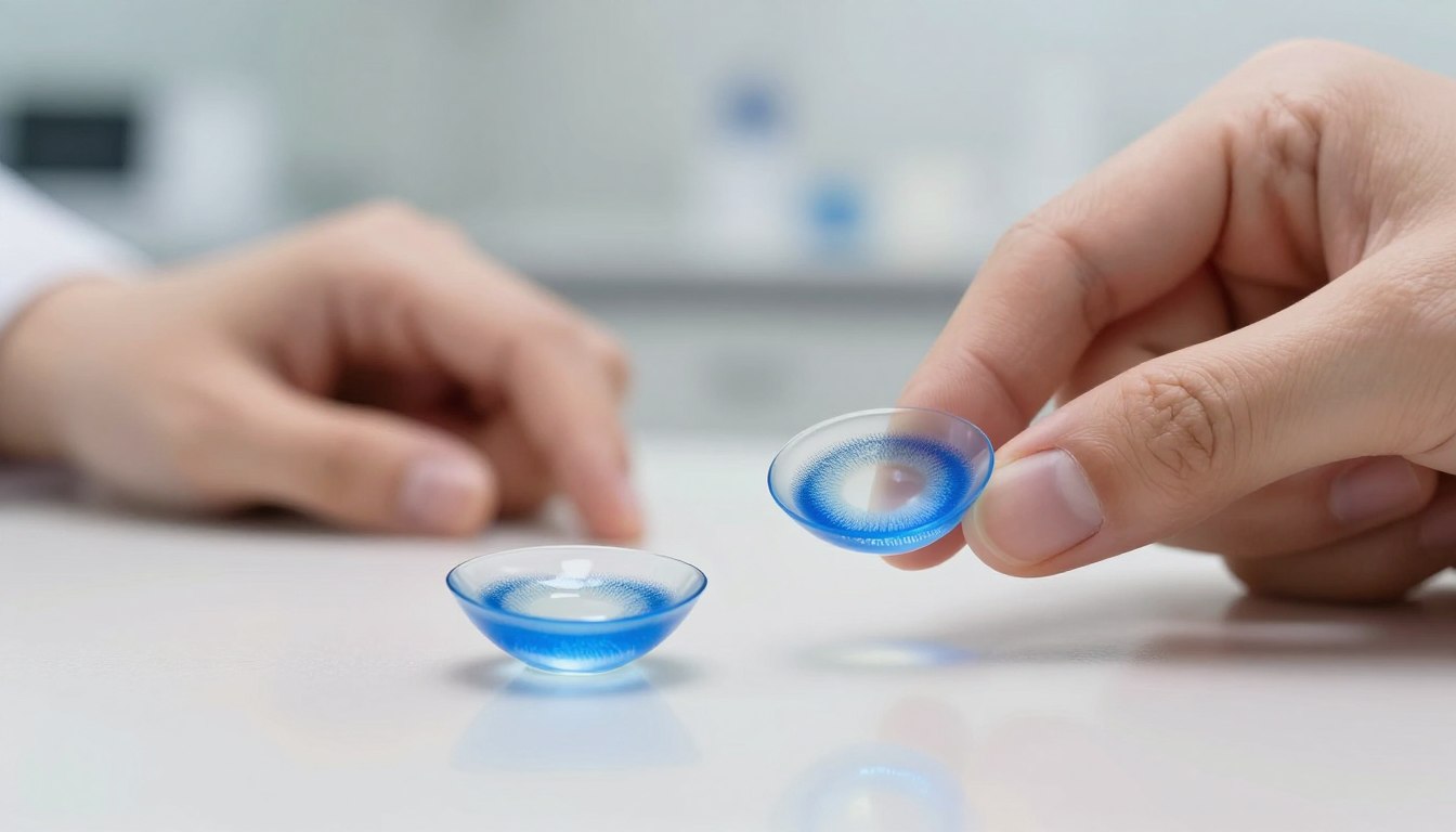 Soczewki kontaktowe niebieskie